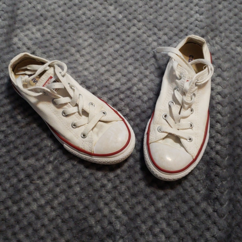 Kids white converse
